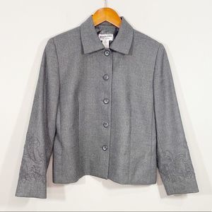 Pendleton | Vintage Wool  button front embroidered blazer 6